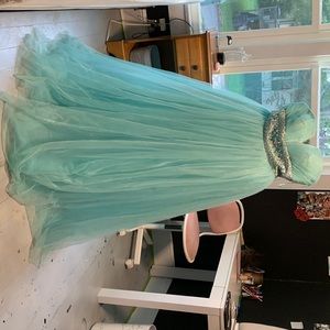 Large light blue Dancing Queen ball gown